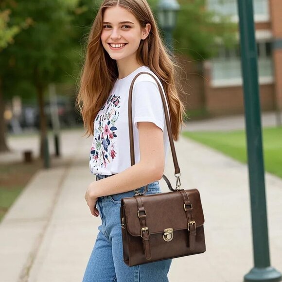 Versatile Mini Crossbody Bag - Compact Faux Leather Satchel for Daily Use - Picture 7 of 7